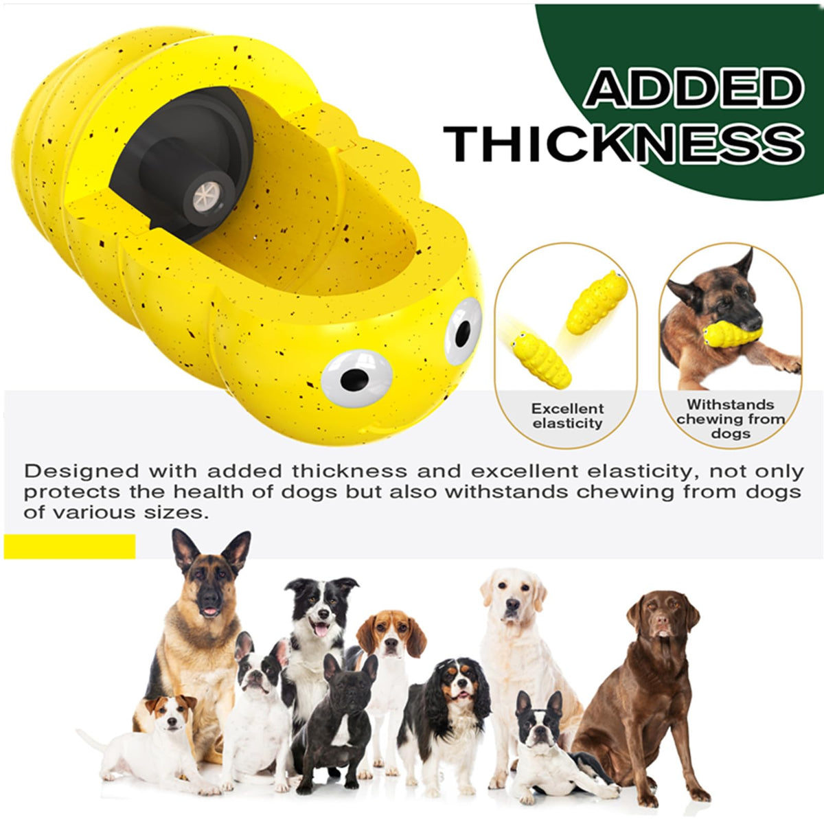 Juguete mordedor indestructible con sonido para perros – vista 5
