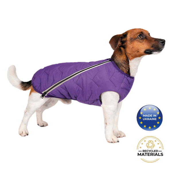 Chaqueta acolchada impermeable para perros - materiales reciclados