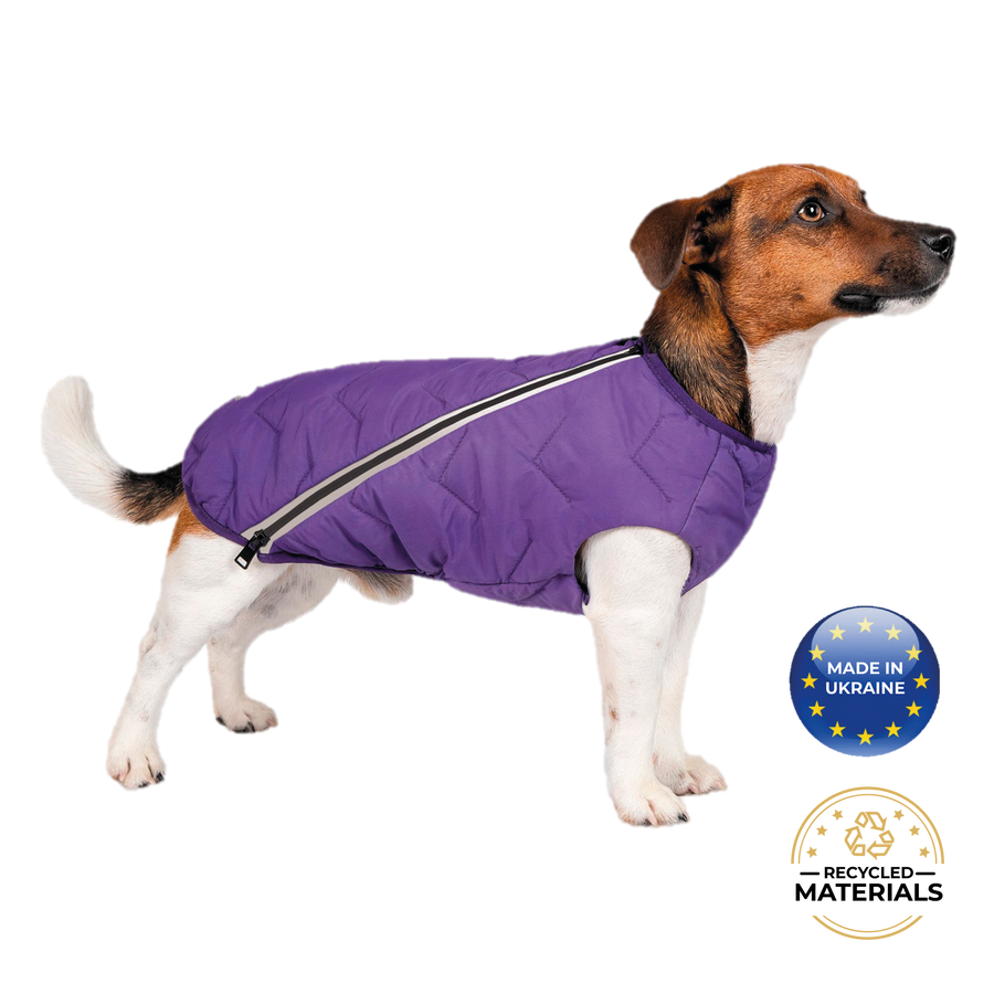 Chaqueta acolchada impermeable para perros - materiales reciclados