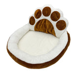 Cama abierta con forma de huella para perros - suave y cómoda