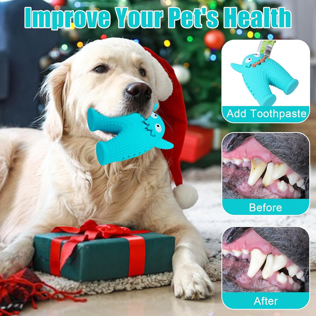 Juguete masticador dental con sonido para perros – vista 10