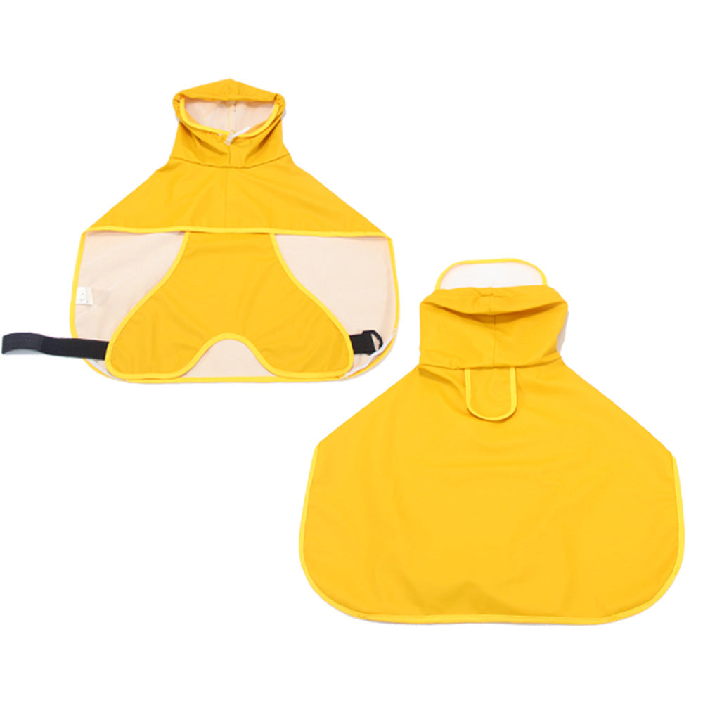 Impermeable transparente para perros con capucha y banda de vientre – vista 8