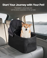 Carrito de paseo para perros - 4 ruedas, hasta 16kg, con freno.