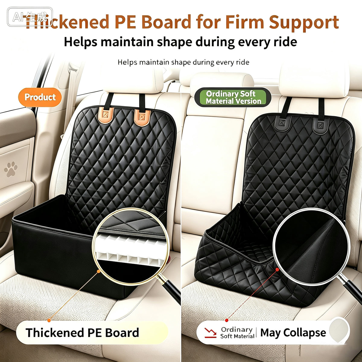 Funda protectora plegable para asiento de coche – vista 4