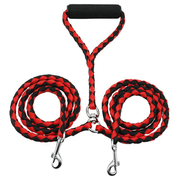 Braided round rope dog leash - 1.4 meters