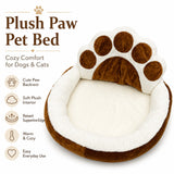 Cama abierta con forma de huella para perros - suave y cómoda