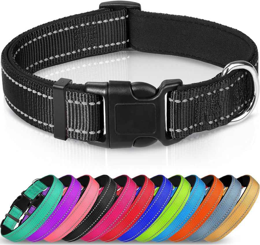 Collar reflectante acolchado para perros – ajustable, tallas XS a XL