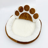 Cama abierta con forma de huella para perros - suave y cómoda