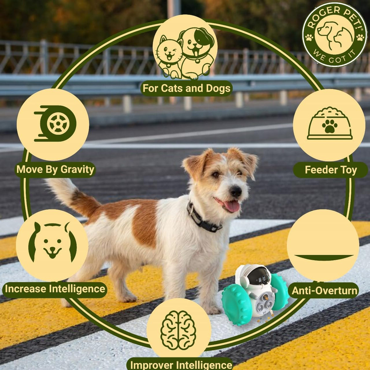 Juguete dispensador de comida tipo tentetieso para perros – vista 9