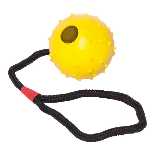 Pelota de Goma con Cuerda para Perros - Juguete Mordedor Resistente