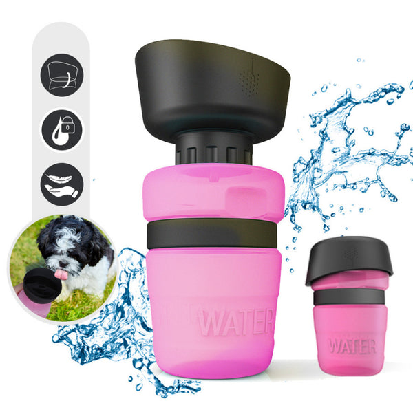 Botella de agua portátil para perros - dispensador de viaje