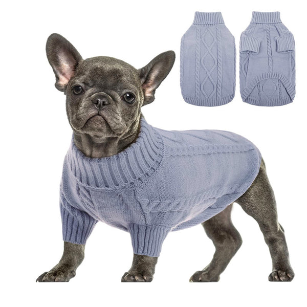 Jersey de cuello alto para perros pequeños – punto cálido
