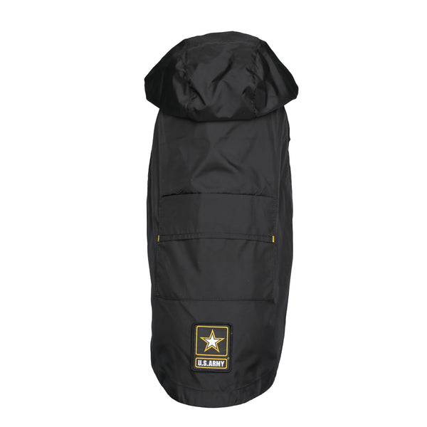 Impermeable Táctico para Perros - Estilo Militar Negro