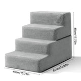 Escalera de 4 escalones para perros - espuma con funda desmontable
