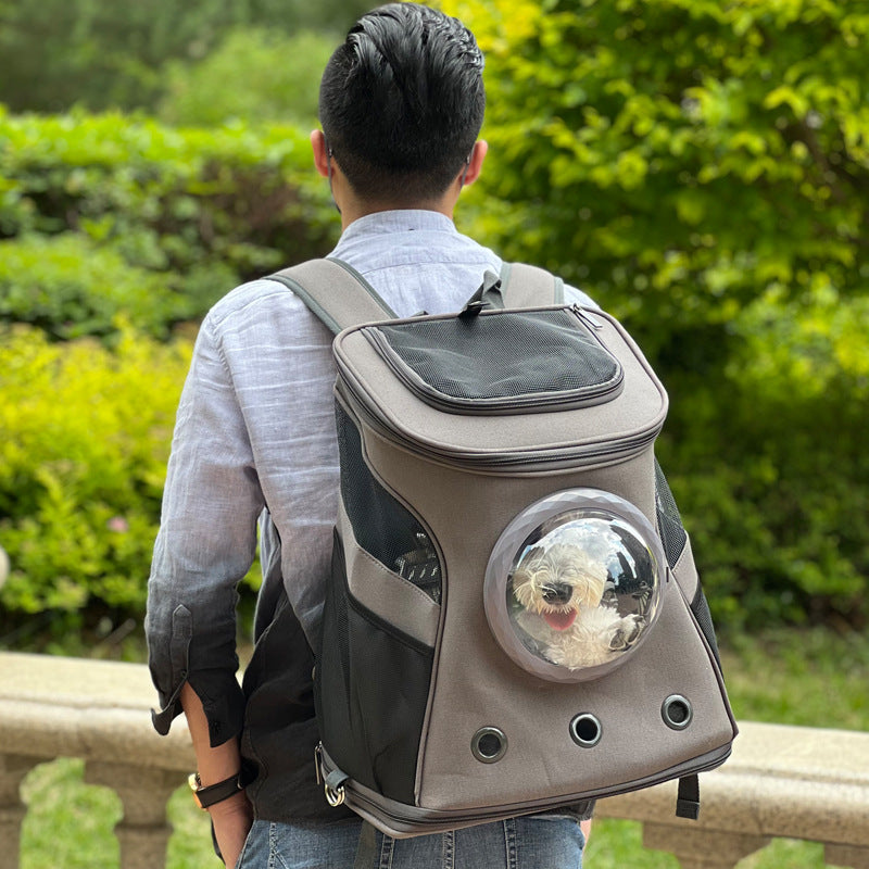 Mochila transportadora de piel para perros medianos – vista 5