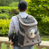 Mochila transportadora de piel para perros medianos - estilo backpack