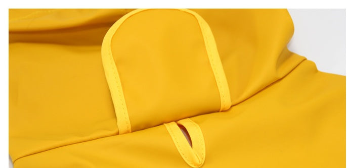Impermeable transparente para perros con capucha y banda de vientre – vista 7