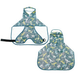 Impermeable transparente para perros con capucha y banda de vientre