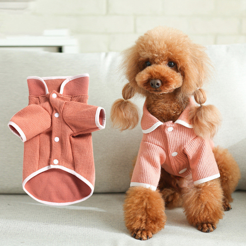 Jersey de punto con cuello solapa para perros – vista 6