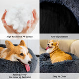 Cama antiestrés para perros - donut ultra suave