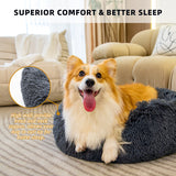 Cama antiestrés para perros - donut ultra suave