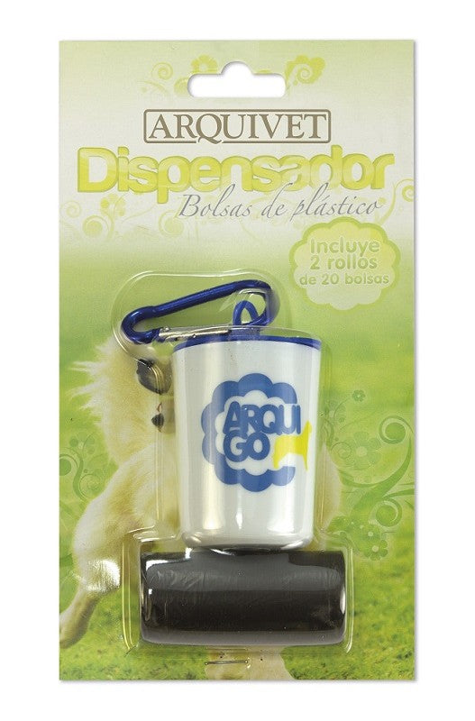 Dispensador de bolsas para excrementos + 2 rollos