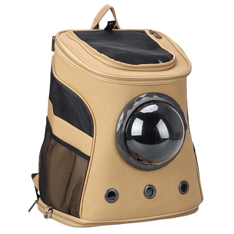 Mochila transportadora de piel para perros medianos – vista 3