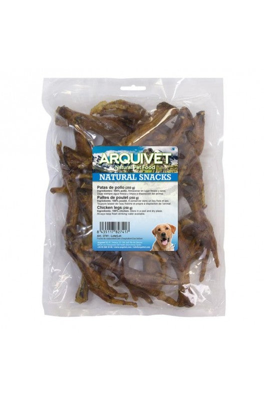 Patas de pollo naturales deshidratadas para perros – 250 g
