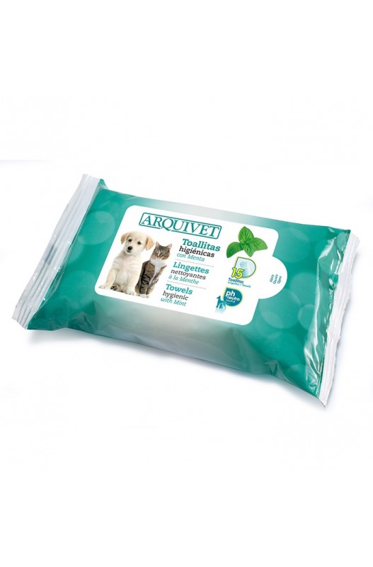Toallitas higiénicas pH neutro para perros – pack 4 x 15